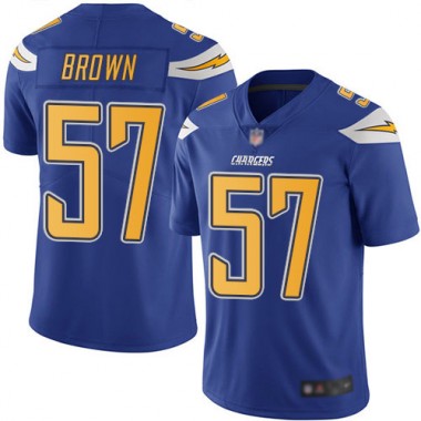 Los Angeles Chargers NFL Football Jatavis Brown Electric Blue Jersey Youth Limited #57 Rush Vapor Untouchable->los angeles chargers->NFL Jersey